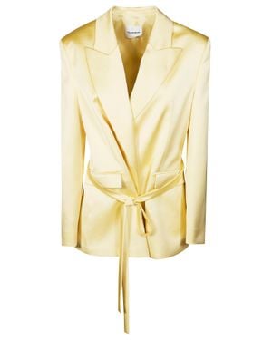 ANDAMANE Mini Belted Kimono Jacket For - Yellow