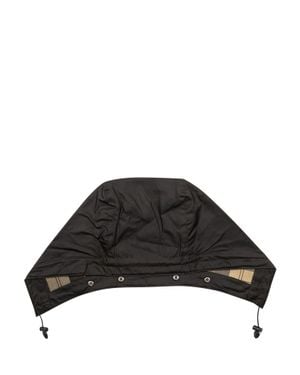 Barbour Waxed Cotton Hood Hat - Black