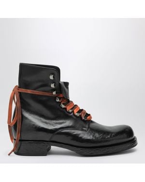 Prada Lace-Up Ankle Boots - Black