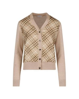 Burberry Wool & Mulberry Silk Sweater - Natural