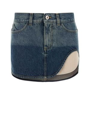 The Attico Denim Mini Skirt - Blue