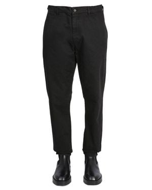 Aspesi Straight-Leg Chinos With Zipper - Black