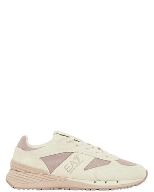 EA7 Bovine Leather Sneakers For - White