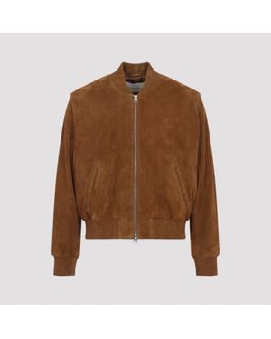 Ami Paris Zipped Adc Jacket - Brown
