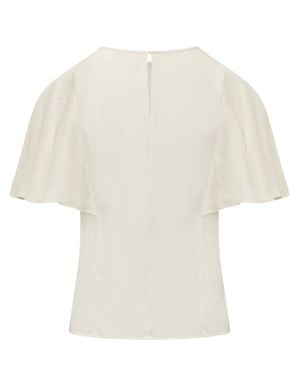 MICHAEL Michael Kors Cape-Sleeve Top - White