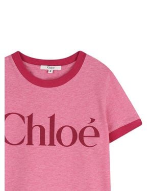 Chloé Vestito Maxi T-Shirt - Pink