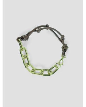 Plan C Rope And Chain Necklace - Metallic