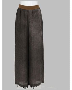Uma Wang Cropped Cupro Pants For - Brown
