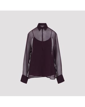 Ermanno Scervino Winetasting Silk Shirt - Purple