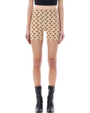 Marine Serre Recycled Moon Shorts - Natural