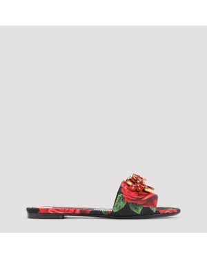 Dolce & Gabbana Dg Flat Sandals - Red
