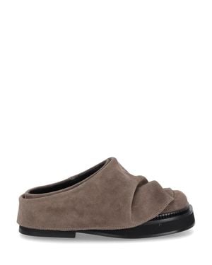The Attico Mini Suede Loafers For - Brown