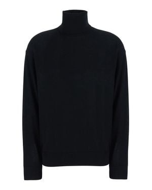 Semicouture Freda Virgin Wool V-Neck Sweater For - Black