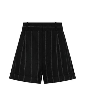 The Mannei Wool Shorts - Black