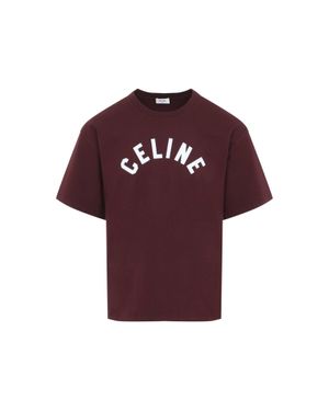 Celine Relaxed Cotton T-Shirt - Purple