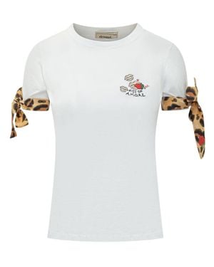 ALESSANDRO ENRIQUEZ Slim Fit T-Shirt With Love Embroidery - White