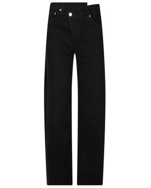 Agolde Distressed High-Rise Jeans - Black