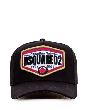 DSquared² Baseball Hat With Paint Patch - Black