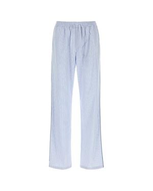 Dolce & Gabbana Embroidered Poplin Pajamas Pant - Blue