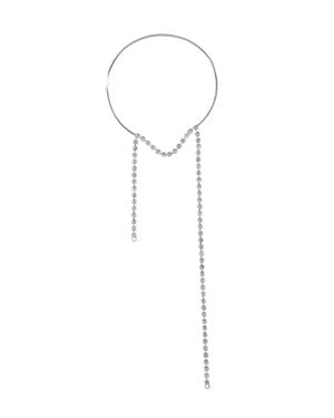 MM6 by Maison Margiela Crystal Drape Choker Necklace - White