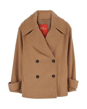 ..,merci Long Sleeve Tech Fabric Collar Jacket For - Brown