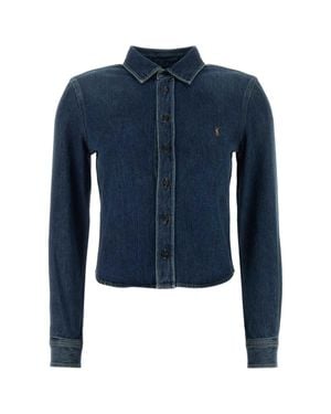 Saint Laurent Day Shirt Cassandre - Blue