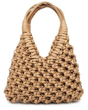 HIBOURAMA 100% Leather Handbag By - Natural