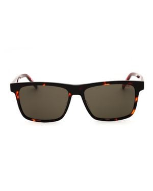 HUGO Rectangular Plastic Sunglasses - Brown