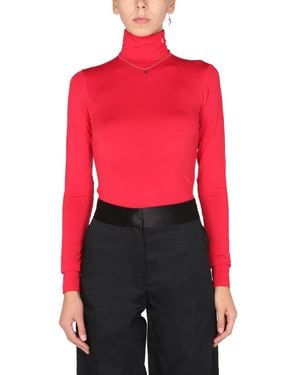 Raf Simons Turtle Neck Sweater - Red