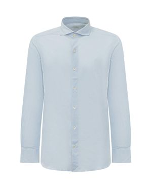 Finamore 1925 Toronto Achille Mini Shirt - Blue