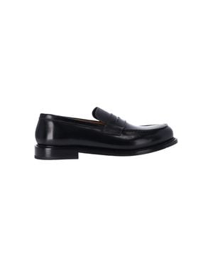 Premiata Leather Penny Loafer - Black