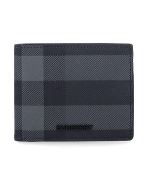 Burberry Thermoplastic Polyurethane & Cotton Wallet - Blue