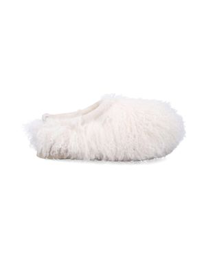 UGG Tazz Fluff Momma Platform Slippers - White