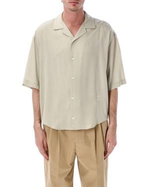 Ami Paris Ami Paris Boxy Short Sleeve Viscose Shirt - Natural