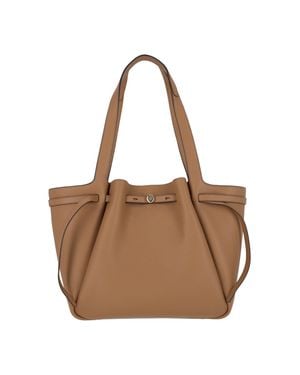 Tory Burch Genuine Cow Leather Mini Crossbody Bag - Brown