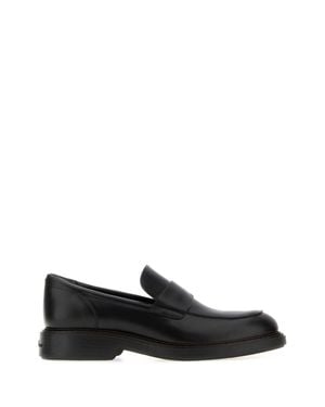 Hogan Leather Loafers - Black