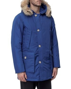 Woolrich Mini Puffer Jacket With Hood - Blue