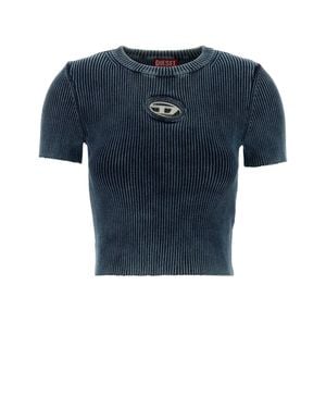 DIESEL Anchor Motif 100% Cotton Sweater - Blue