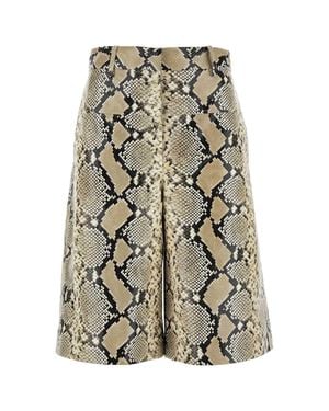 Jil Sander Leather Shorts - Natural