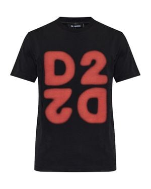 DSquared² 100% Cotton Logo T-Shirt - Black