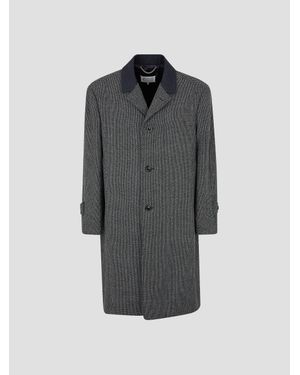 Maison Margiela Long Sleeved Single-Breasted Coat - Gray