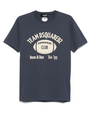 DSquared² Logo Print T-Shirt For - Blue
