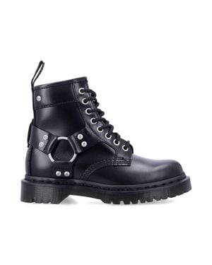 Dr. Martens Leather 1460 Harness Boots - Blue