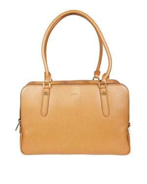 Furla Giulia Large Boston Handbag - Natural