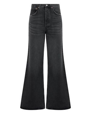 Agolde Bell-Bottom Jeans Cotton Flared - Black