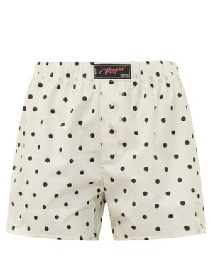 MSGM Boxer Shorts With Vita Technology And Polka Dot Print - White
