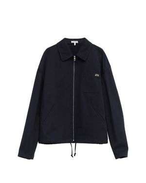 Loewe Logo-Embroidered Zip-Up Jacket - Blue