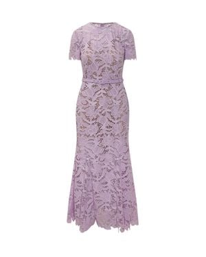 Self-Portrait Chic Midi Dress - Purple