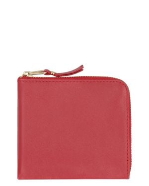 Comme des Garçons Leather Coin Purse Cow Hide Wallets & Cardholders - Red