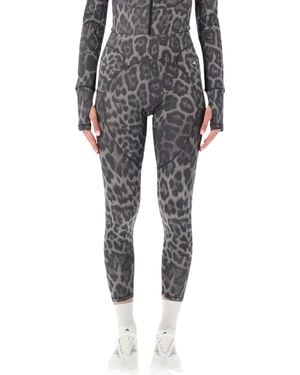 adidas By Stella McCartney Printed High-Rise Leggings - Gray